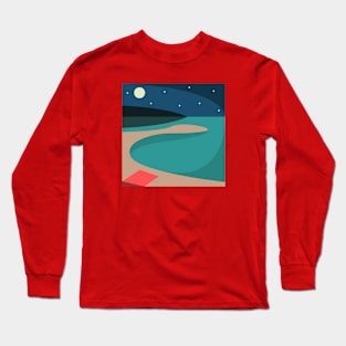 Moonlight Illustration Long Sleeve T-Shirt